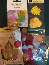 large collection of holographic and paper flowers (over 200), see photos
