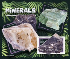 Minerals Stamps Maldives 2019 MNH Ilmenite Zeolite Spodumene 1v S/S