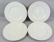 4 x Wedgwood Windsor Ivory Cream Salad Dessert Plates Rimmed Dots 8" (21cm)