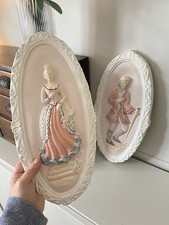 Pair of Large Vintage Plaster