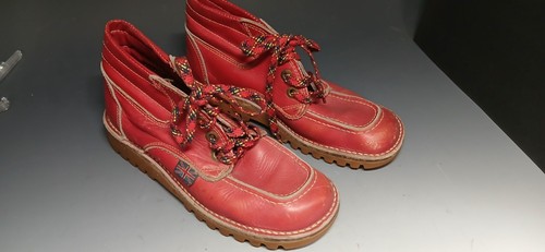 Vintage red leather ankle - vintage,