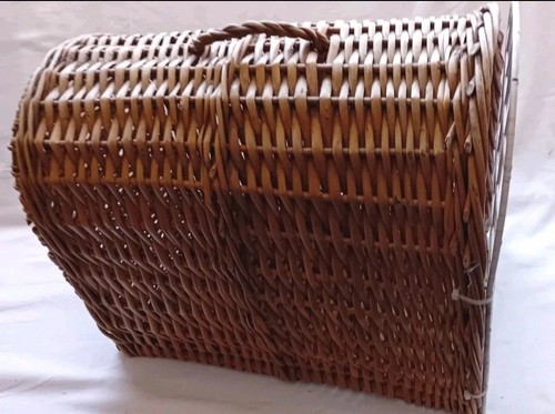 Vintage wicker cat basket - wicker, pet