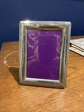 Small Vintage Silver Plate Photo Frame 4”x3” Freestanding Does show