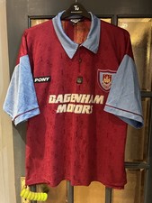 West Ham United FC 1995/96 Vintage Pony Home Football Shirt XXL 2XL 100 Years £3