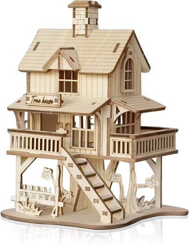 Wooden tree house - wooden,