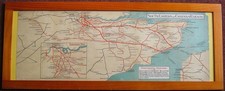 1905 Railway Carriage Print Map ‘The South Eastern And Chatham Railway.’