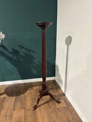 Mahogany torchere plant stand - mahogany,
