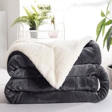 Sherpa Flannel Fleece Blanket