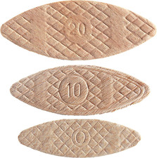 100Pcs Beechwood Joining Biscuits Variety Pack (No. 0, 10, 20) for Woodworking, 