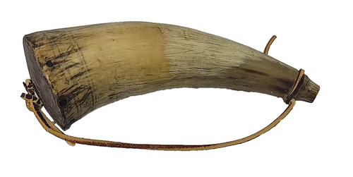 Antique powder horn with - antique,