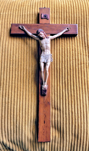 Vintage wooden crucifix - vintage,