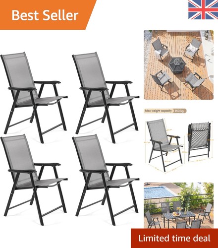 Grey folding patio - folding, with
