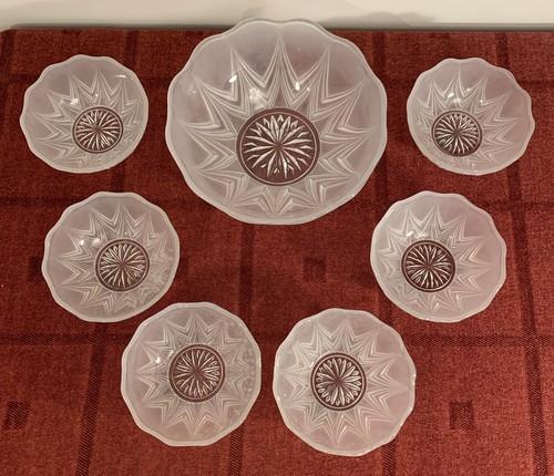 Vintage frosted glass - glass, trifle