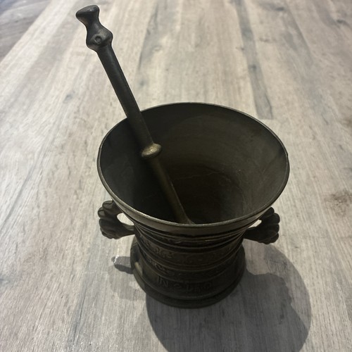 Solid brass mortar pestle - mortar, &