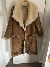Ladies Sheepskin Embroidered