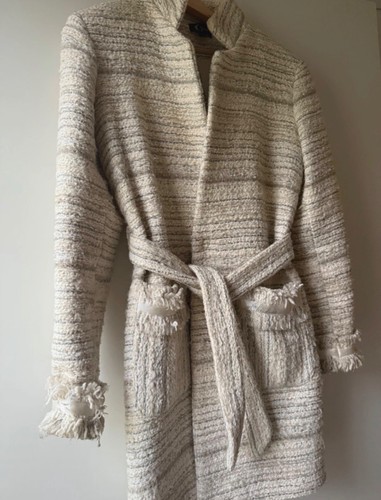 Tweed coat white - tweed,