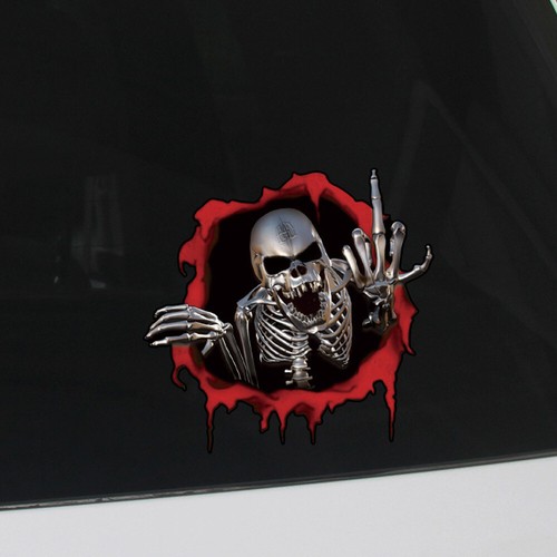 Skeleton skull auto bumper - skull,