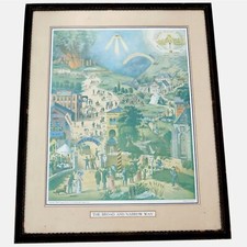 A very large antique coloured