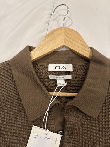 Cos large black waffle knit - black,