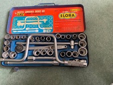 VINTAGE ELORA GERMANY LHZ MASTER COMBINED SOCKET SET 1/2” Square Drive