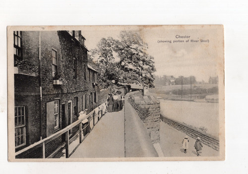 Kevii river dee crewe postcard - river,
