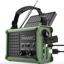 Wind radio with solar - wind-up,
