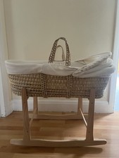 Clair de Lune Moses Basket with Canopy, Stand, and Bedding