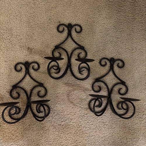 Wrought iron double - double, candle