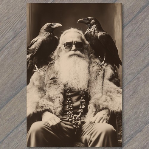Art print elderly - man, beard