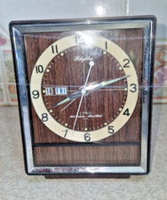 EXCELLENT MID CENTURY 1960/70'S RHYTHM AUTO CALENDER ALARM CLOCK / FULLY WORKING