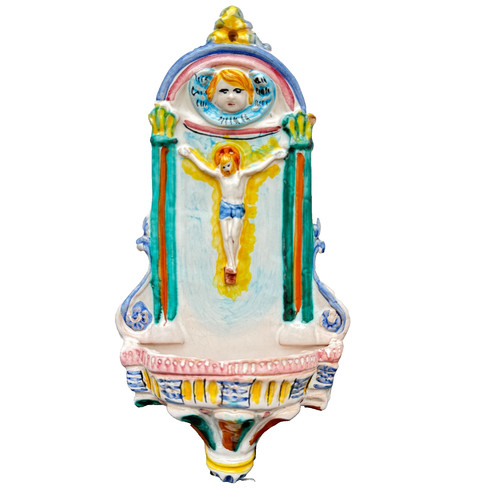 Vintage italian majolica holy - vintage,