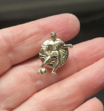 Vintage Gold Tone Footballer Tie Tack / Lapel Pin