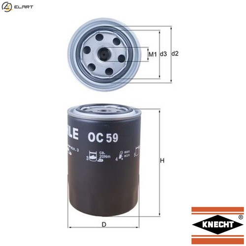 Oil filter for 3 144 - oil, 3.144