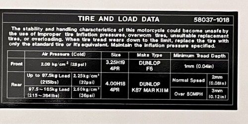 Kawasaki z1000a1 z1000a2 - z1000a2, tire