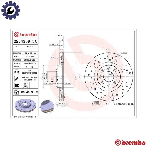 Brake disc 4939 - 2x,