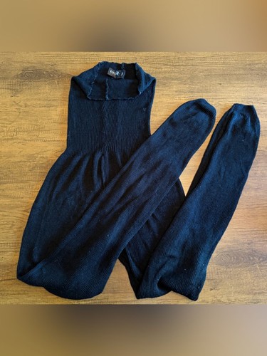 Bloch black ribbed - ribbed, footless