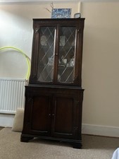 Vintage Display Cabinet | Dark Wood | Excellent Condition