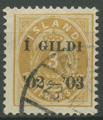 Iceland 1902 numeral with - numeral,