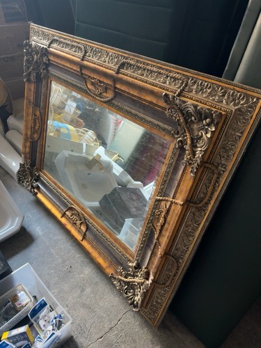 Large ornate overmantel - large,
