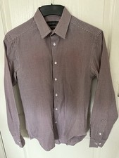 Men’s Primark Long Sleeved Checked Shirt Size S   14.5”