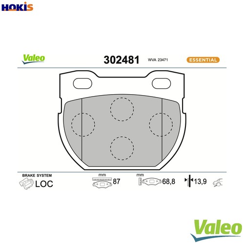 Brake pad set disc - disc,