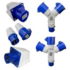 16 amp Plug Socket Splitter Mains Electric Hook Up 240V Motorhome Caravan Boat