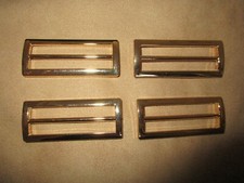 4 x Large Bar Slides / Buckles - Metallic, Goldtone, Gold Look 70mm or  47mm