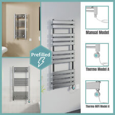 Chrome Prefilled Bathroom Electric Warmer Thermostatic Towel Rail Radiator