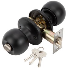 Round Door Lock Knob Handle Lever Lockset Entry Privacy Passage for Home Bedroom