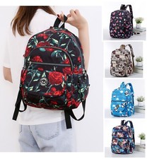 Season Crinkle Nylon Medium Backpack Woman Girl Lightweight Waterproof Back Pack