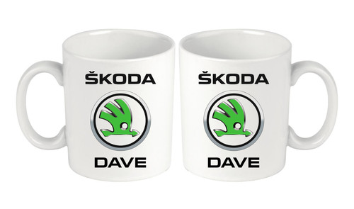 Personlised skoda car logo - car, mug