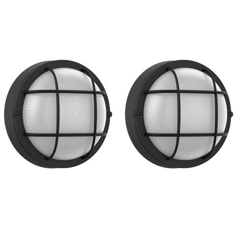 Inch black round bulkhead - 8,