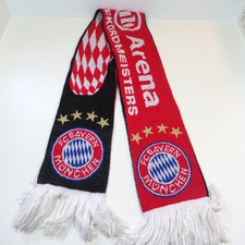 FC Bayern Munich Scarf Allianz Arena Rekordmeister Red Black Supporter Fan