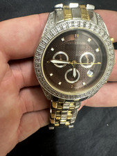 DIAMOND AND CO DIAMOND GENTS WATCH DC006 18 carat gold plated